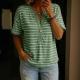 Loose-fitting Casual Button-front Top With A Half-open Collar Womens