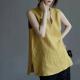 Plus-size Loose-fit V-neck Sleeveless Tank Top