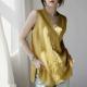 Plus-size Loose-fit V-neck Sleeveless Tank Top