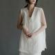 Plus-size Loose-fit V-neck Sleeveless Tank Top