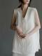 Plus-size Loose-fit V-neck Sleeveless Tank Top
