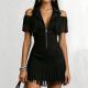 Womens Slim-Fit Western Cowboy Fringe Mini Dress