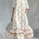 New Womens Linen Contrast-striped Dress