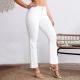 Plus Size White Cropped Straight Jeans