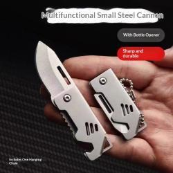 Mini Steel Cannon Stainless Steel Keychain Portable Knife