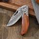 Portable Household Use Damascus Steel Folding Fruit Knife