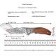 Portable Household Use Damascus Steel Folding Fruit Knife