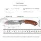 Portable Household Use Damascus Steel Folding Fruit Knife