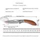 Portable Household Use Damascus Steel Folding Fruit Knife