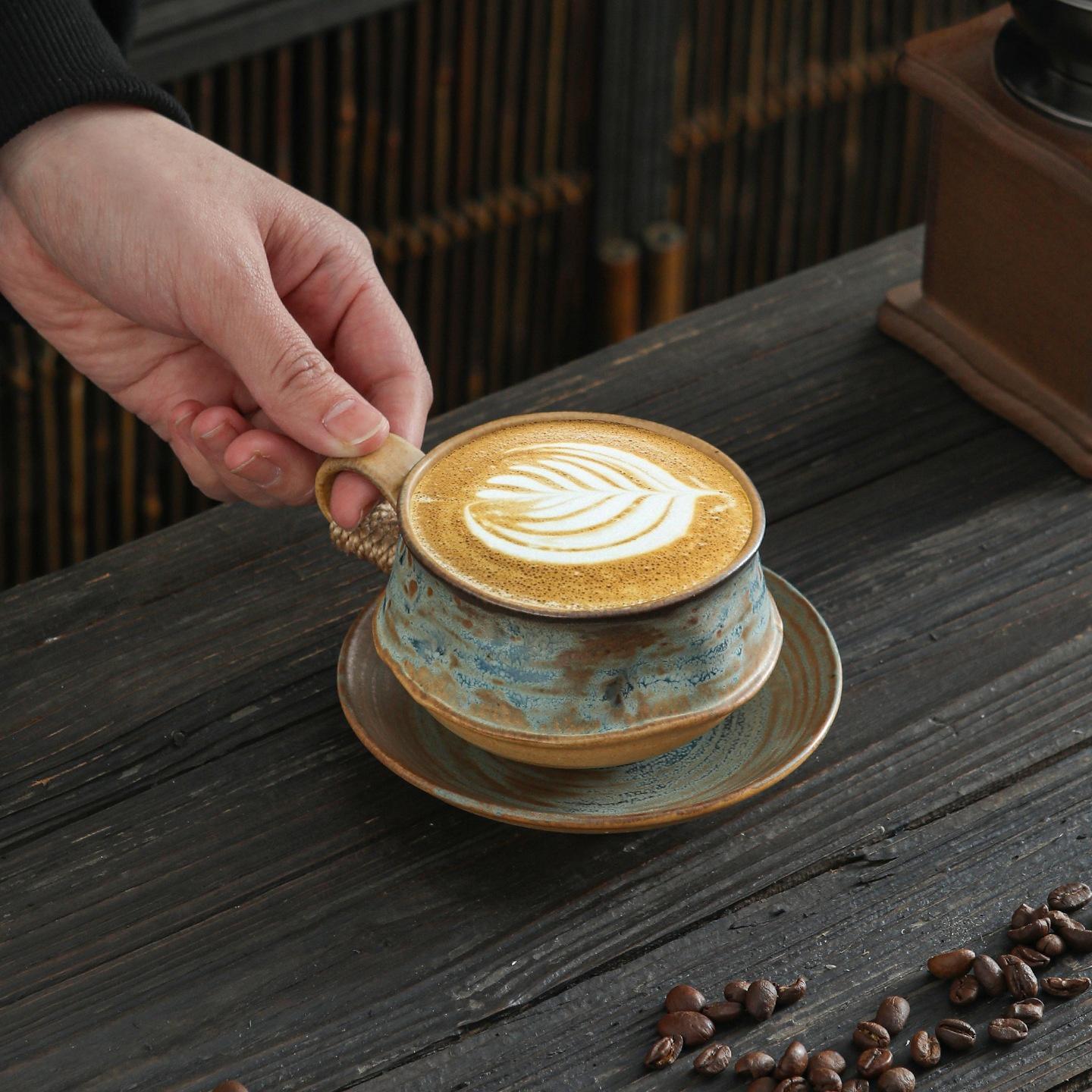 Coarse Pottery Vintage Ceramic Coffee Cup