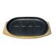 Cast Iron Griddle Generous Size Teppanyaki Oblong Steak Frying Pan Oval Cast Iron Teppanyaki Plate