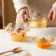 Household Borosilicate Glass Stew Pot With Measurement Scale
