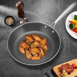 Cross-border 304 Stainless Steel Egg Fryer Stir-Fry Wok Pancake-Specific Non-Stick Pan