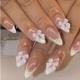 Acrylic Fake Nails Artificial Rhinestone Paste Gloss Short