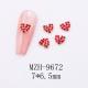 Glass New Year Nail Ornament Red Bow Accessories