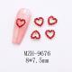 Glass New Year Nail Ornament Red Bow Accessories