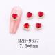 Glass New Year Nail Ornament Red Bow Accessories