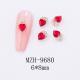 Glass New Year Nail Ornament Red Bow Accessories
