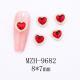 Glass New Year Nail Ornament Red Bow Accessories