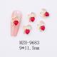 Glass New Year Nail Ornament Red Bow Accessories