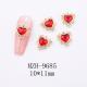 Glass New Year Nail Ornament Red Bow Accessories
