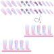Butterfly Long Heart Gradient Nail Art