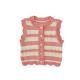 Baby Cotton Yarn Striped Knitted Cardigan Vest