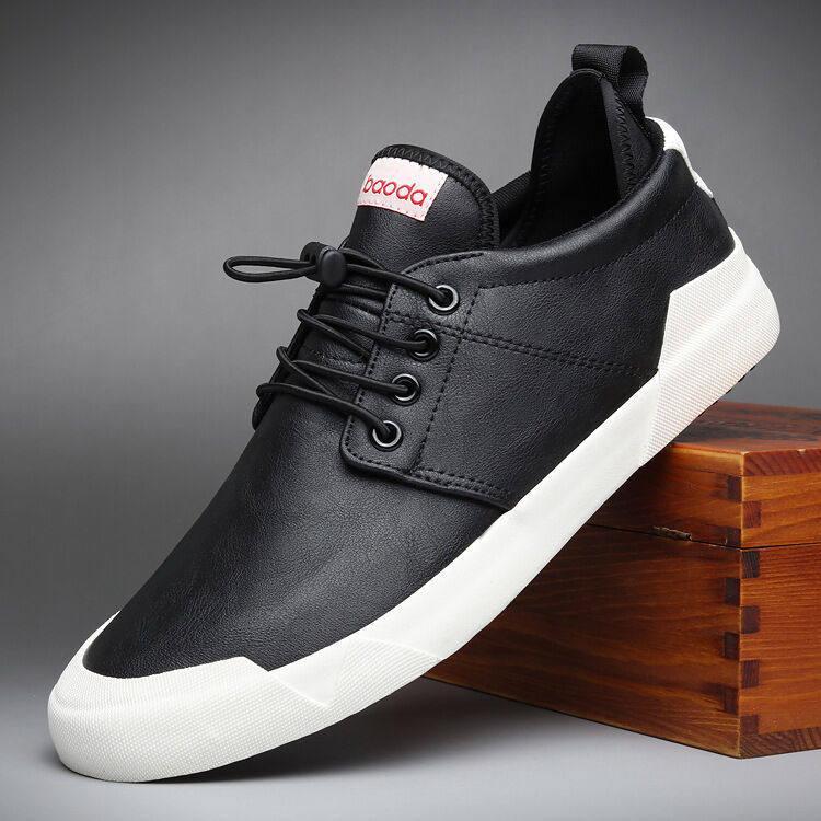 New Style Mens Leather Casual Shoes Flat Shoes
