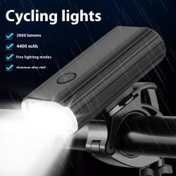 Bicycle Light 2000LM Aluminum Alloy 6 XPT Large Lamp Bead Headlight TYPE-C Can Be Mounted