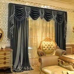 Solid-color Velvet Finished Blackout Curtains Living Room Shades
