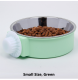Pet hanging cage steel bowl-blue-14 * 14 *5cm-1 piece - Option1