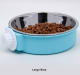 Pet hanging cage steel bowl-blue-14 * 14 *5cm-1 piece - Option1