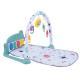 Baby Play Mat With Piano Keyboard & Deatchable Hanging Toys, Kick And Play Musical Activity Gym, Tummy Time Crawling Mat For Infants 0-12 Months, 4 Colorful Hanging Toys And Sun Flower Mirror