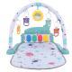 Baby Play Mat With Piano Keyboard & Deatchable Hanging Toys, Kick And Play Musical Activity Gym, Tummy Time Crawling Mat For Infants 0-12 Months, 4 Colorful Hanging Toys And Sun Flower Mirror