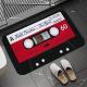 Cassette-Style Flannel Bath Mat Bathroom Rug