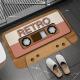 Cassette-Style Flannel Bath Mat Bathroom Rug