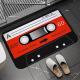 Cassette-Style Flannel Bath Mat Bathroom Rug