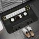 Cassette-Style Flannel Bath Mat Bathroom Rug