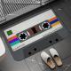 Cassette-Style Flannel Bath Mat Bathroom Rug