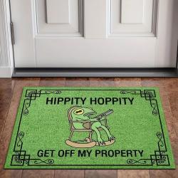 Frog Rocking Chair Funny Personalized Non-Slip Flannel Floor Mat