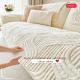 Cream-Colored Plush Sofa Seat Cushion - Thickened Non-Slip Winter Autumn Cushion Cover for Sofa Protection