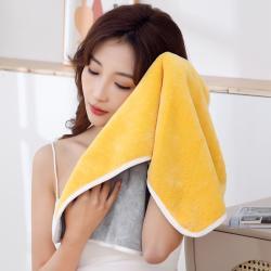Thickened Class A Antibacterial Coral Fleece Two-Tone Absorbent Towel