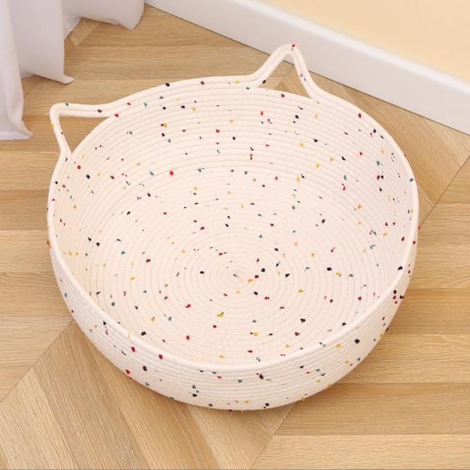 Cotton hemp rope cat nest-large without ball-1 pack - Option1