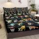 Bedding Fitted Sheet With Deep Pocket, Dino Printed Thicken Soft Fabric Bed Sheets