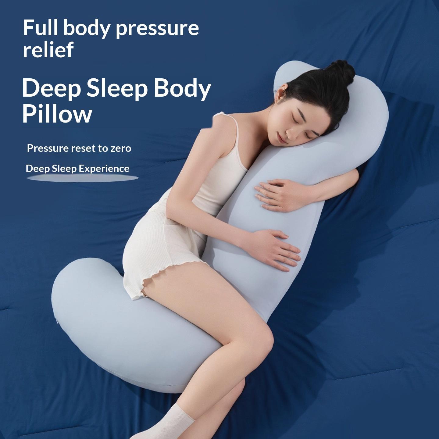Removable And Washable Long Body Pillow For Side Sleepers