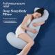 Removable And Washable Long Body Pillow For Side Sleepers