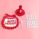 Pet dress up jewelry-red lace set [+1 digital sticker]-1 set - Option1