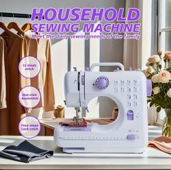 Portable Sewing Machine With 12 Stitches  Multifunctional For Beginners, Children, And Families