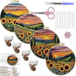 New Embroidery DIY Landscape Handmade Fabric Craft Material Kit