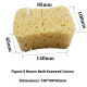 Eight-character bathing sponge-coffee color-polyurethane-1 piece - Option1